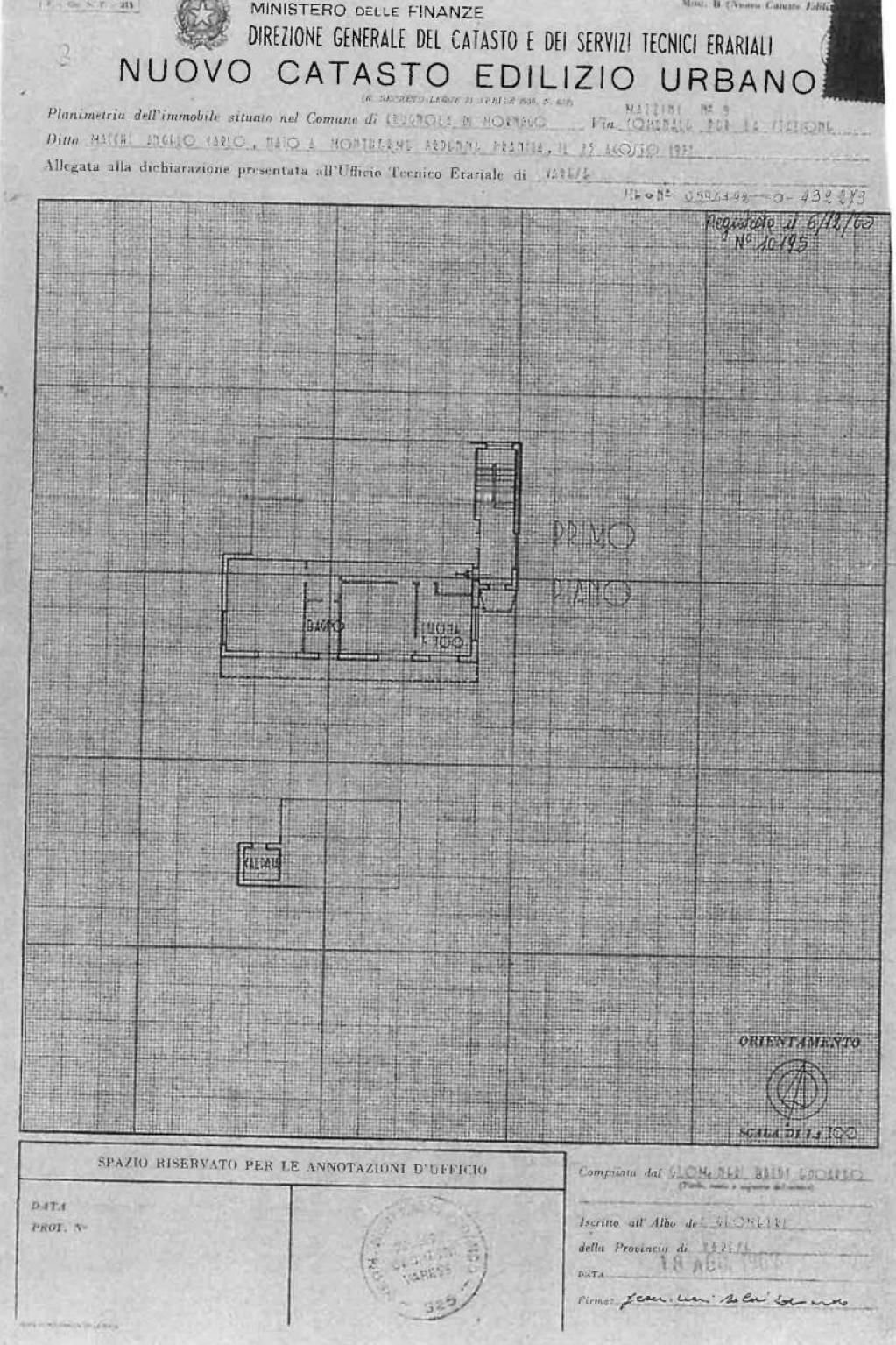 Trilocale via Giuseppe Mazzini, 13, Mornago - planimetria 1