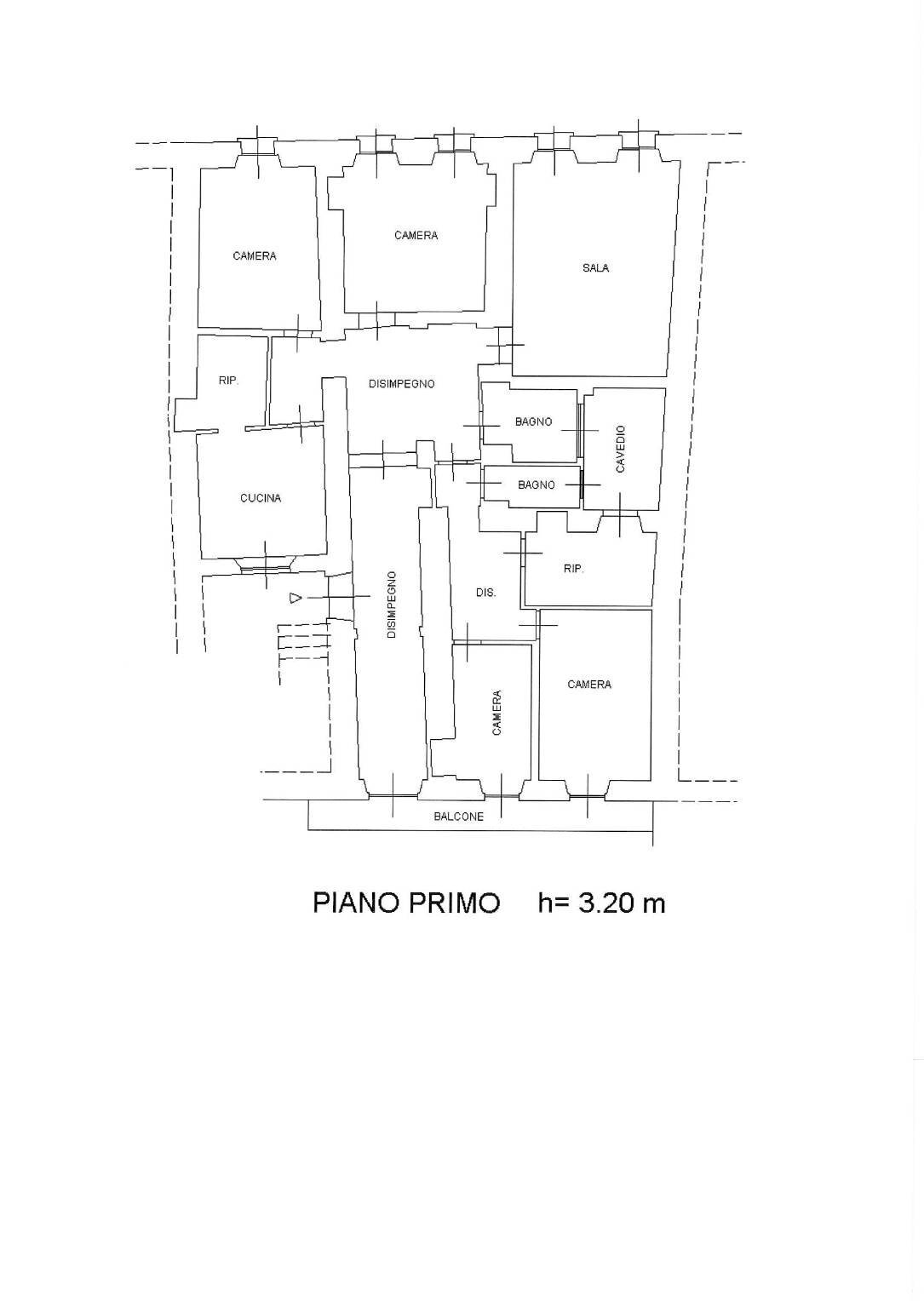 Appartamento via Jean-Baptiste de Tillier, Aosta - planimetria 1