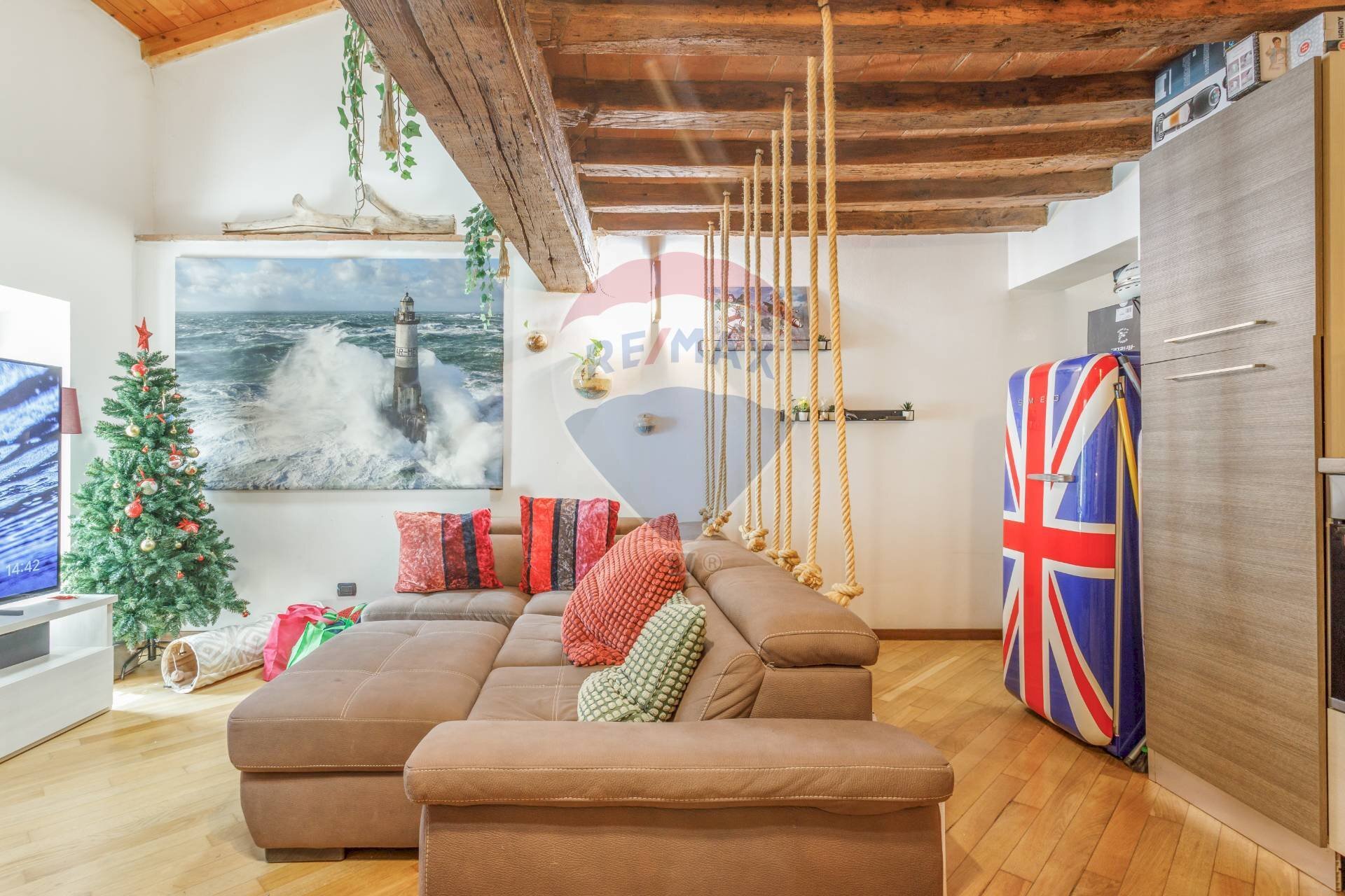 Soggiorno - Villa Bifamiliare Via Roma
 
232, Piacenza - foto 2