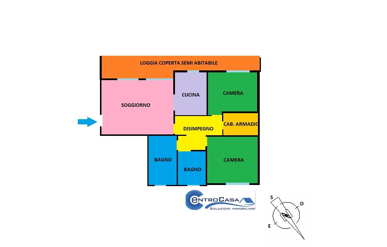 Quadrilocale Bologna (zona Bolognina) - planimetria 1