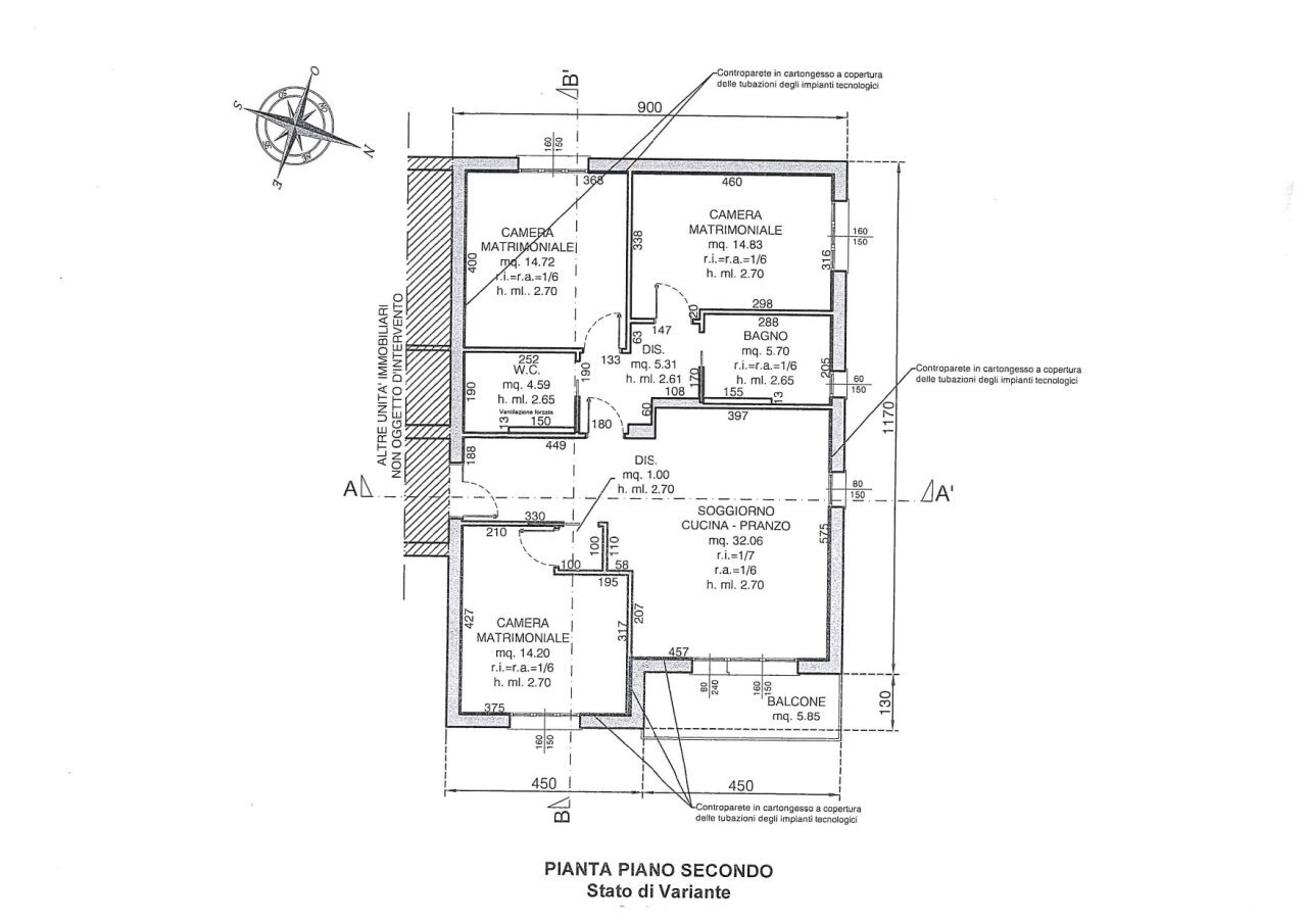 Pianta.jpg - Quadrilocale Via Bottone 21, Santarcangelo di Romagna - planimetria 1