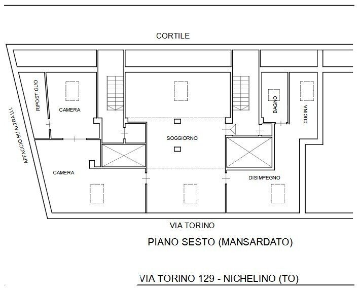 1.jpg - Attic Via Torino 129, Nichelino - floor plans 1