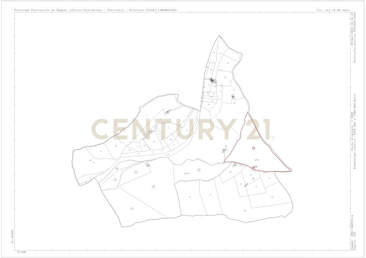 frazionamento n.2_lotti_page-0002.jpg - Rustico SS115, km 323, Ragusa - planimetria 1