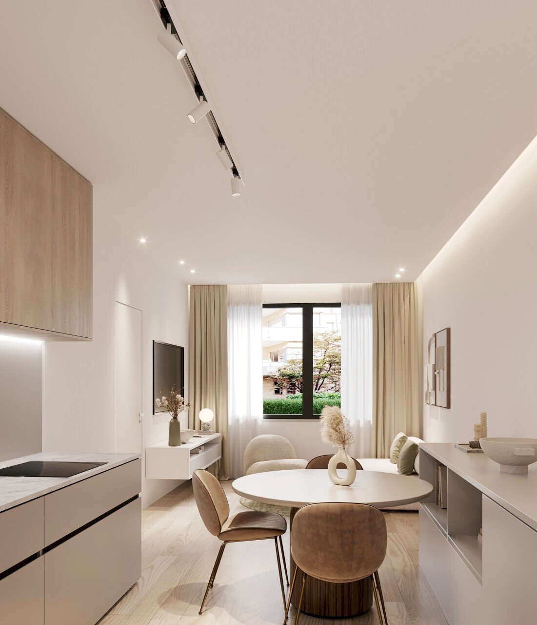 Render zona giorno - Two-room apartment Viale Aldo Moro 44, Como - photo 3