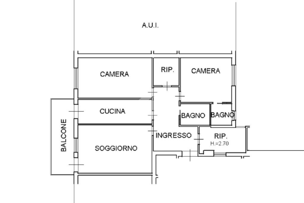 Appartamento Viale Tripoli, Rimini - planimetria 1