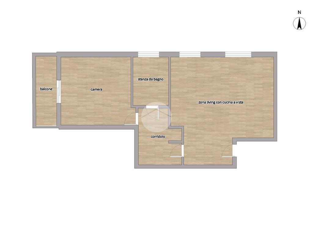 Bilocale Via Val Passiria, Milano (zona Corvetto) - planimetria 1