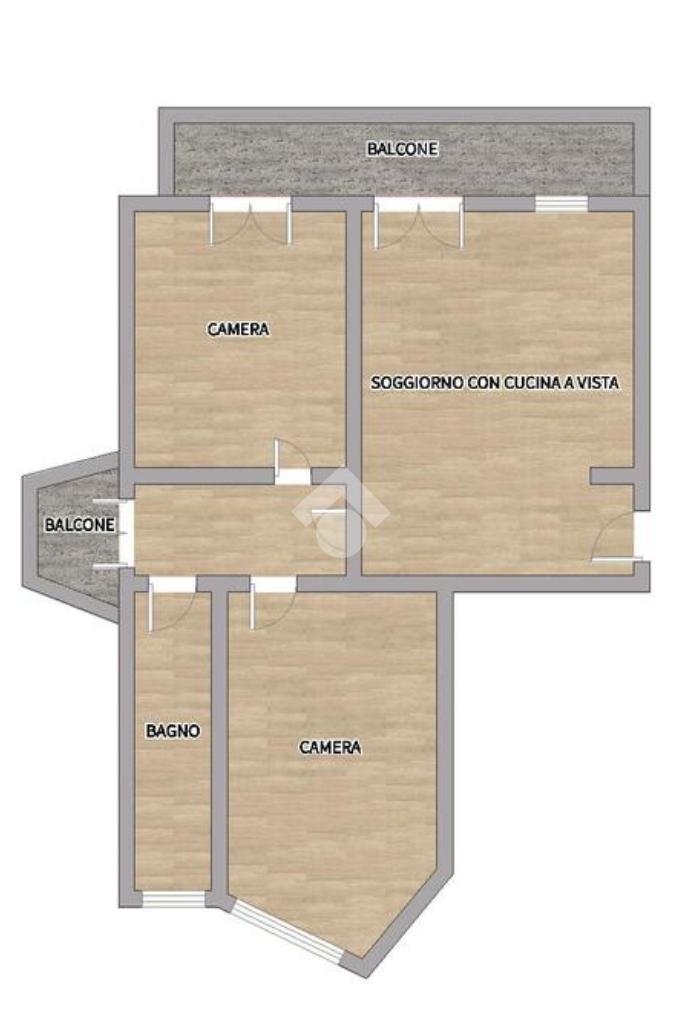 Three-room apartment Via Dante Alighieri, San Donato Milanese - floor plans 1