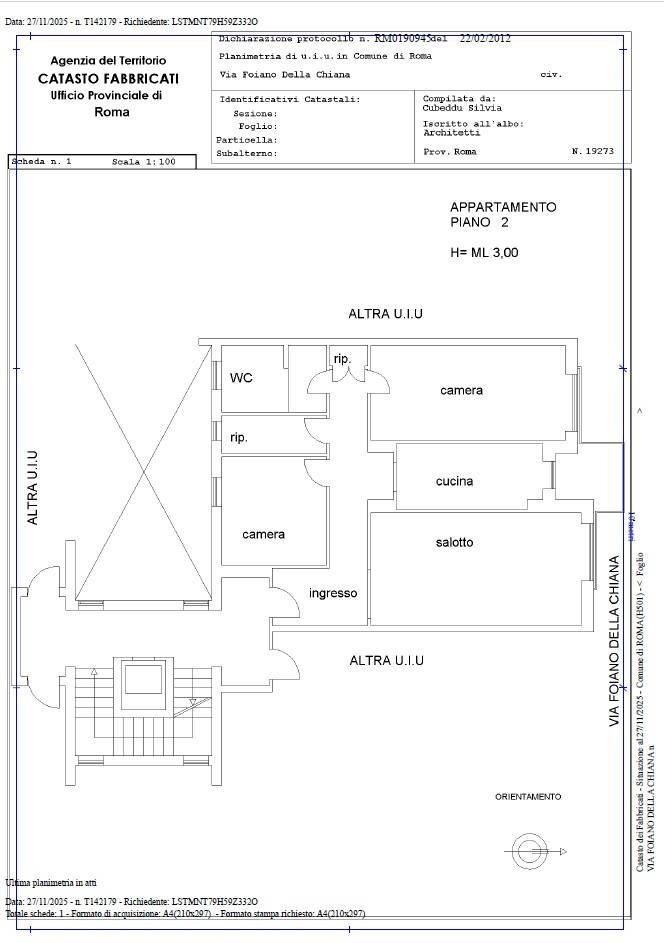 Foto 21 - Three-room apartment Via Foianao della Chiana
 
7, Roma - floor plans 1