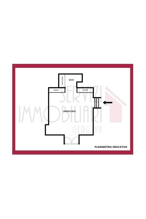 Negozio via Eugenia Ravasco, Genova (zona Centro Storico) - planimetria 1