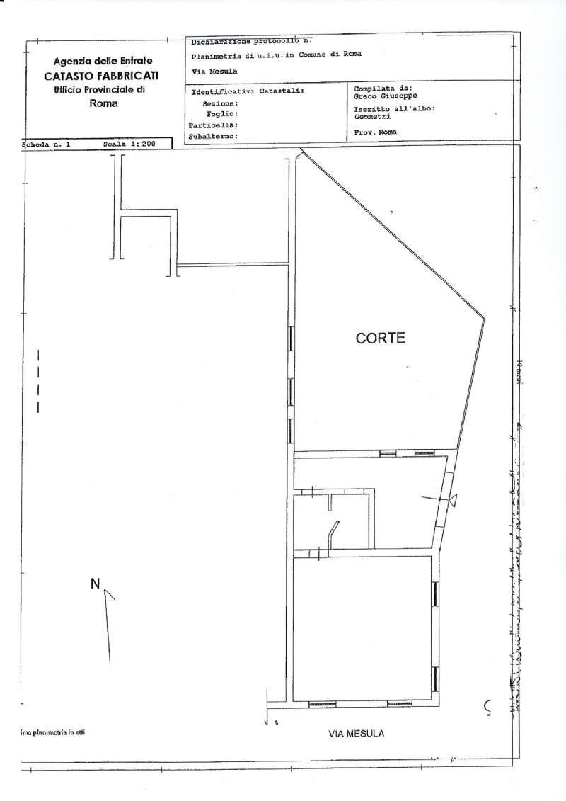 pln.pubb. - Capannone via mesula, Roma - planimetria 1