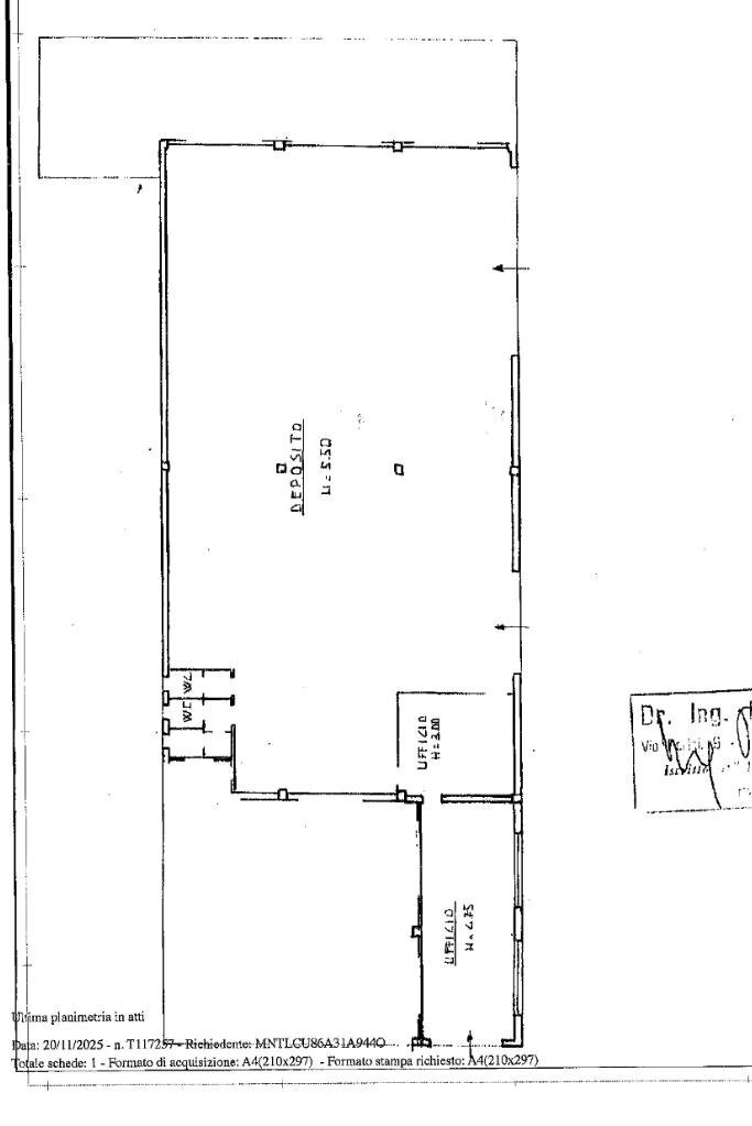 Capannone via mattei, Minerbio - planimetria 1