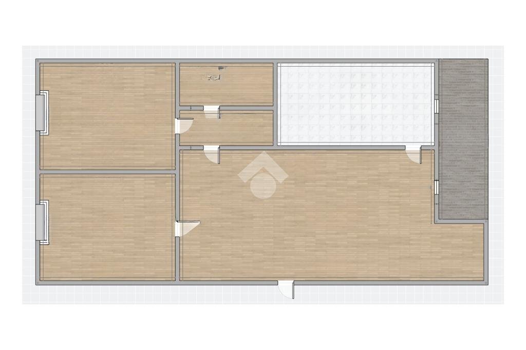 Three-room apartment Via B. Lanteri, Pinerolo - floor plans 1