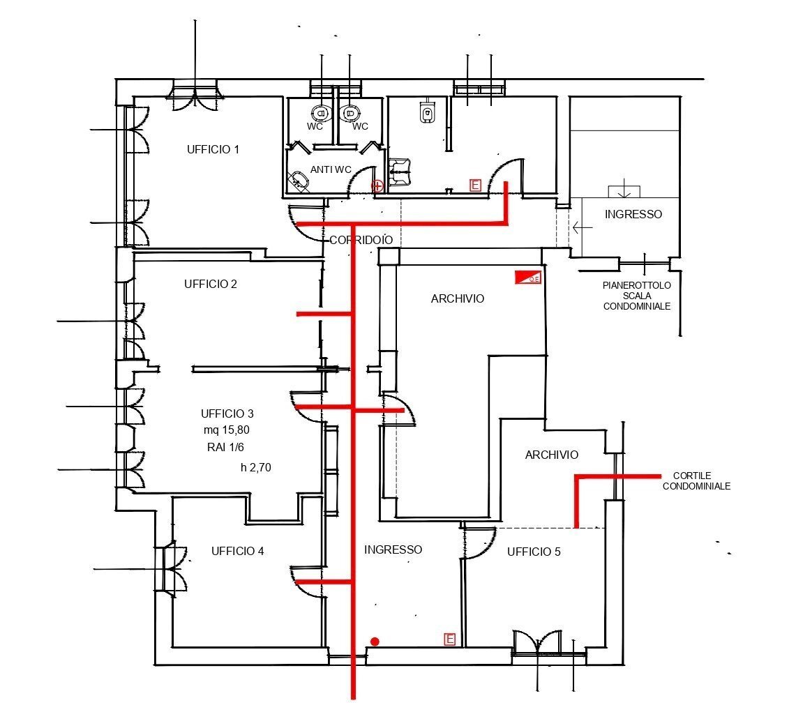 Office via Sempione, 14, Varese - floor plans 1