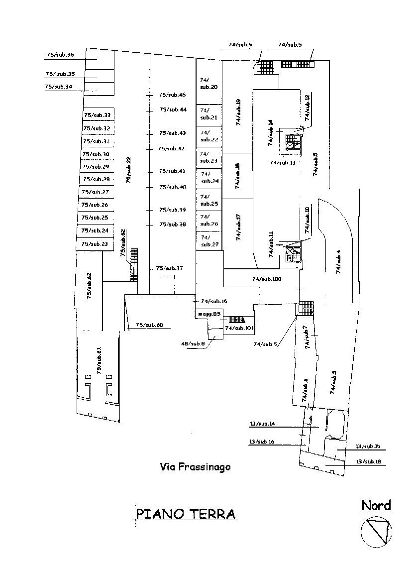 Posto Auto via Frassinago, 23, Bologna (zona Centro Storico) - planimetria 1