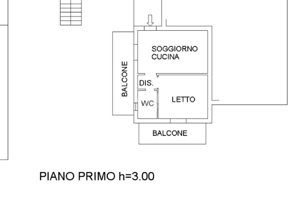 Two-room apartment Viale Bernini, Cesenatico - floor plans 1
