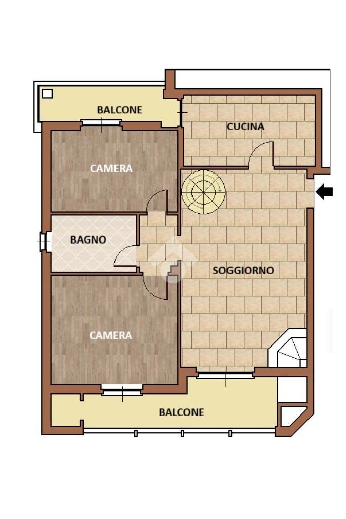 Apartment Via oglio, Cesate - floor plans 1