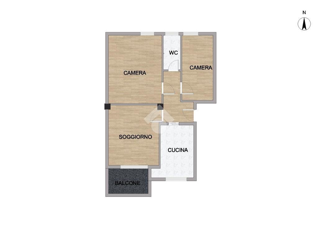 Trilocale Via Palanzone, Milano (zona Niguarda) - planimetria 1