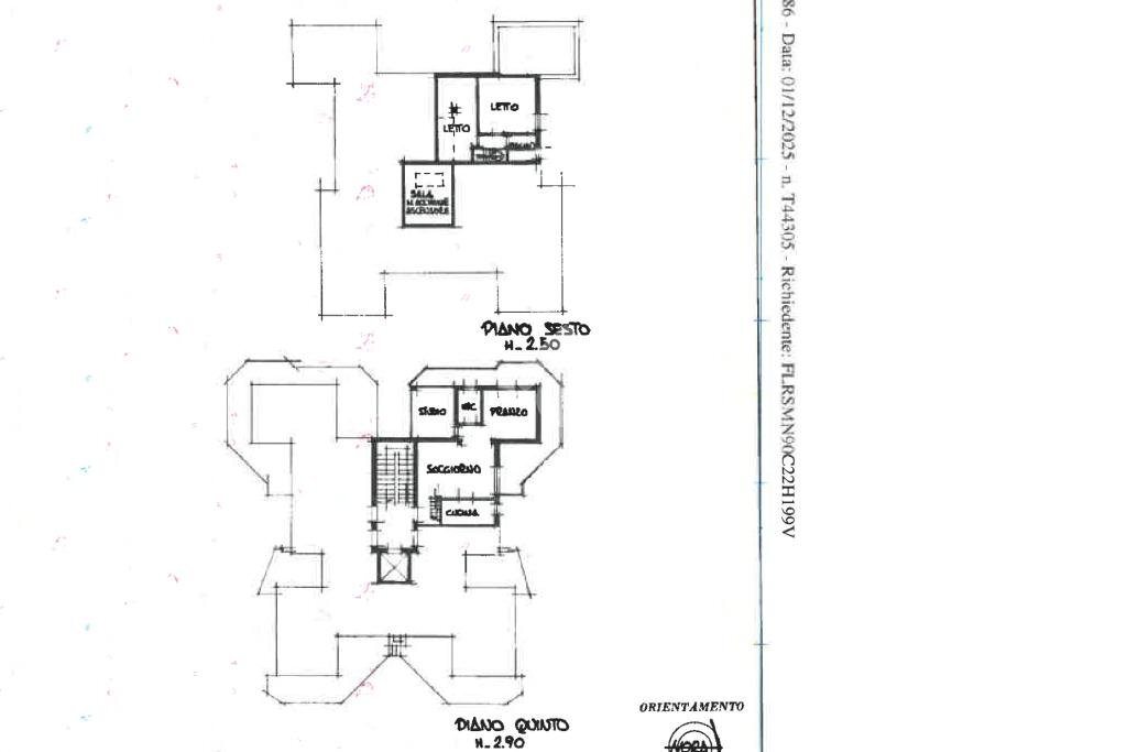 Four-room apartment Viale Lodovico Ariosto, Ravenna (neighborhood Lido Adriano) - floor plans 1
