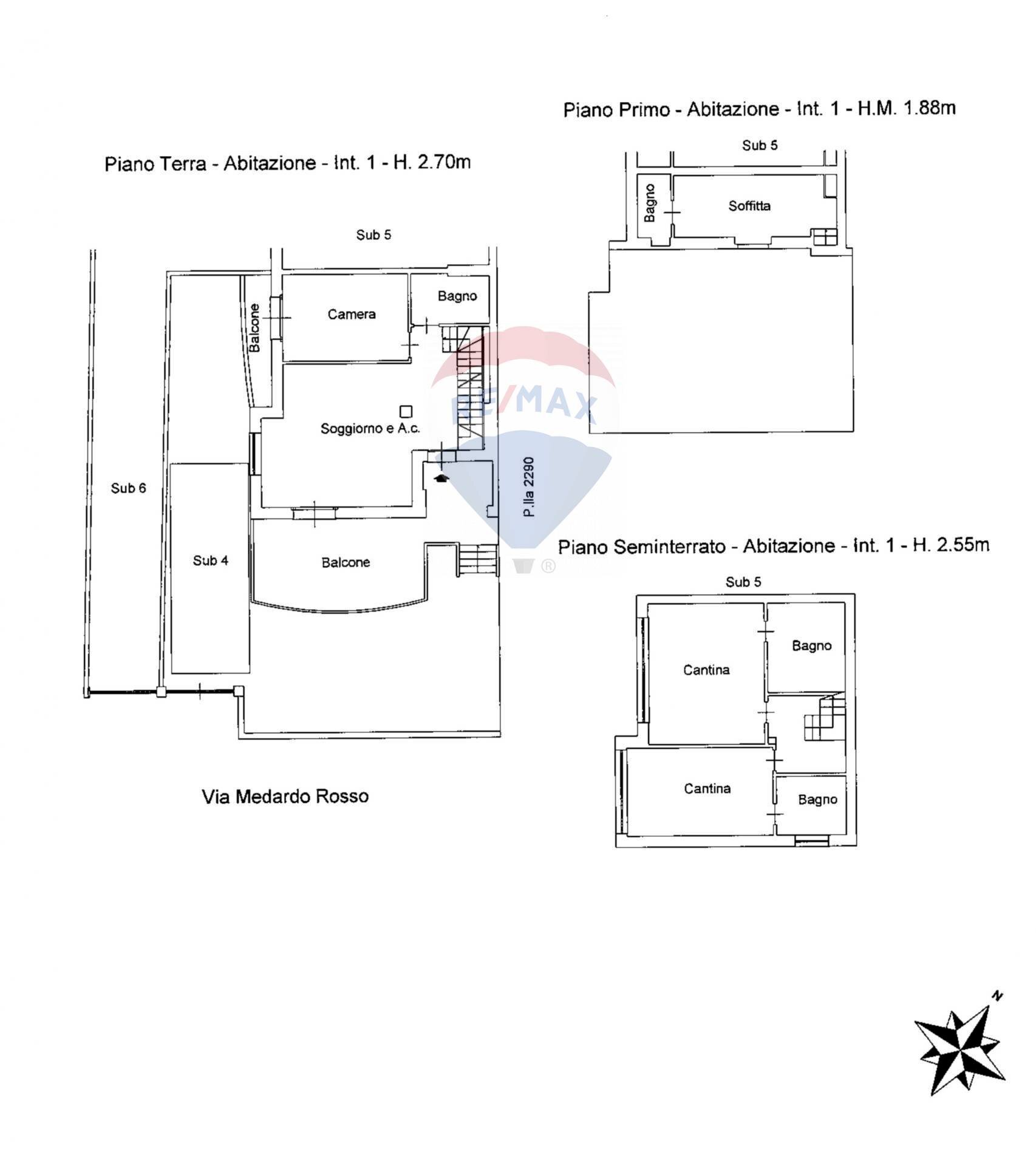 Pianta 2D - Casa semi indipendente Via Medardo Rosso
 
24, Roma - planimetria 1