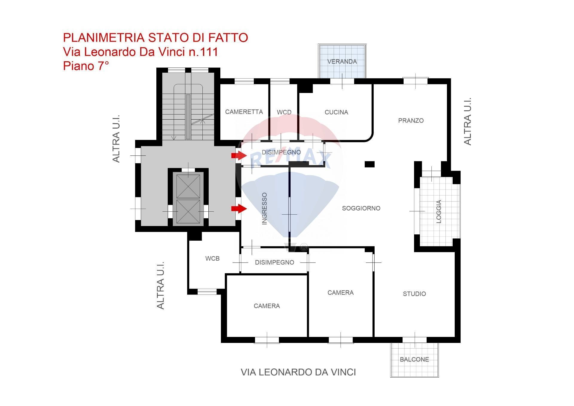Pianta 2D - Apartment Via Leonardo Da Vinci
 
111, Palermo - floor plans 1