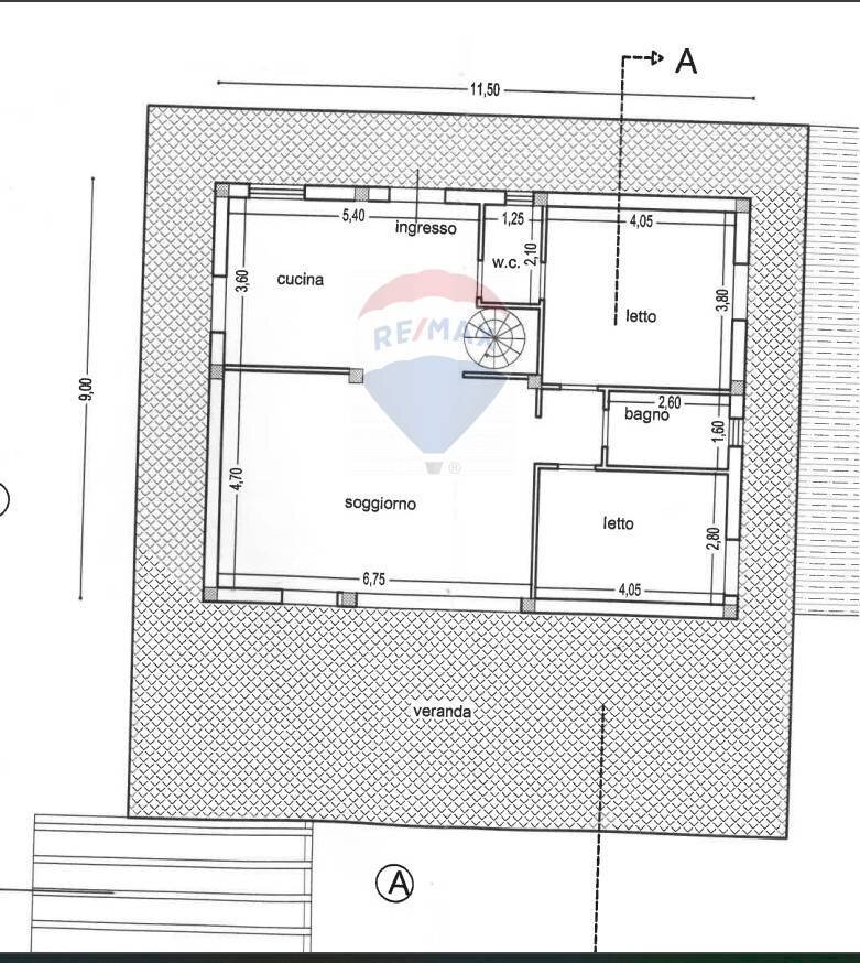 Pianta 2D - Villa C.le Zimmardo Cianciò Tenere di Modica
 
9, Modica - planimetria 1