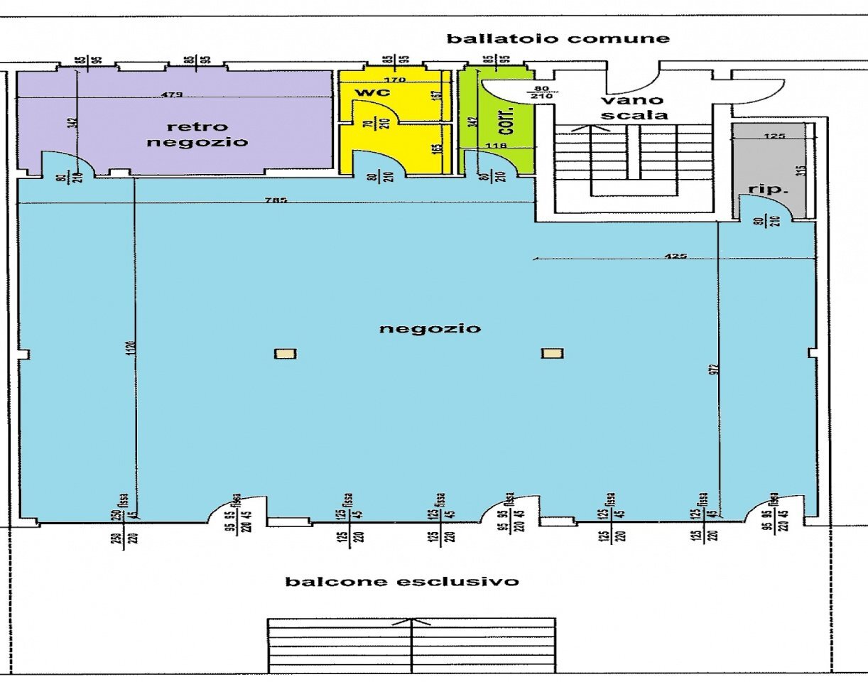 planimetria - Locale Commerciale Via emilia ovest, Rottofreno - planimetria 1