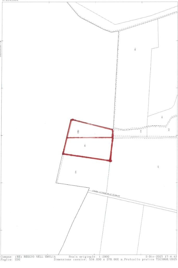 Terreno agricolo Via Montegrappa, Quattro Castella - planimetria 1