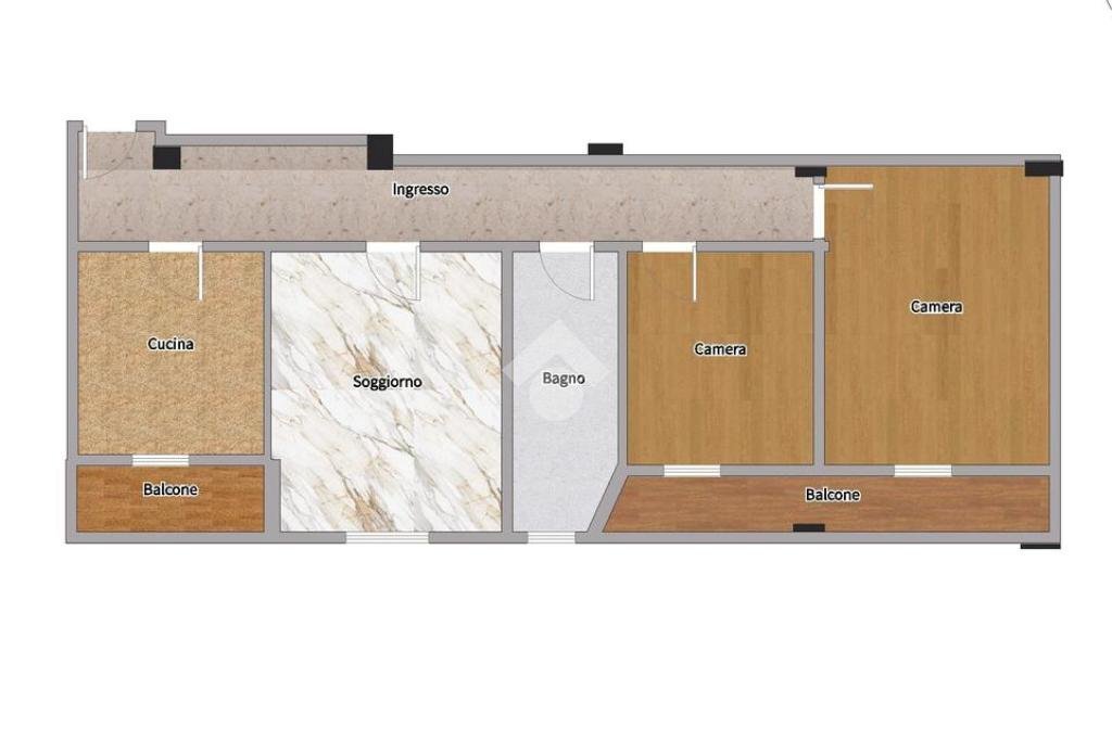 Three-room apartment Via Privata Albona, Milano (neighborhood Baggio) - floor plans 1