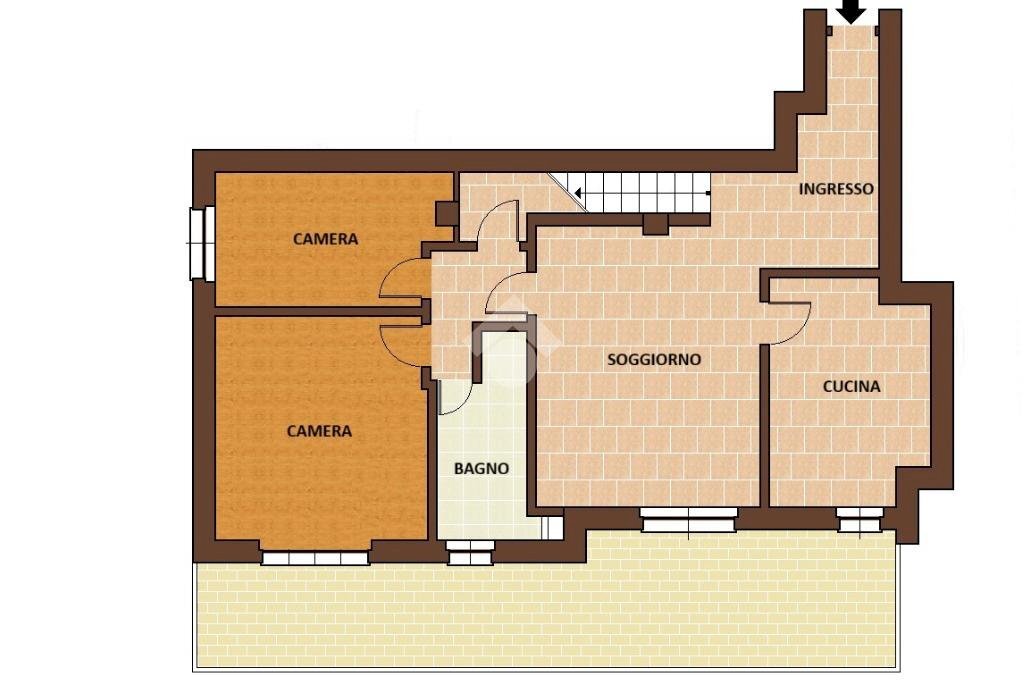 Three-room apartment Via gramsci, Cesate - floor plans 1