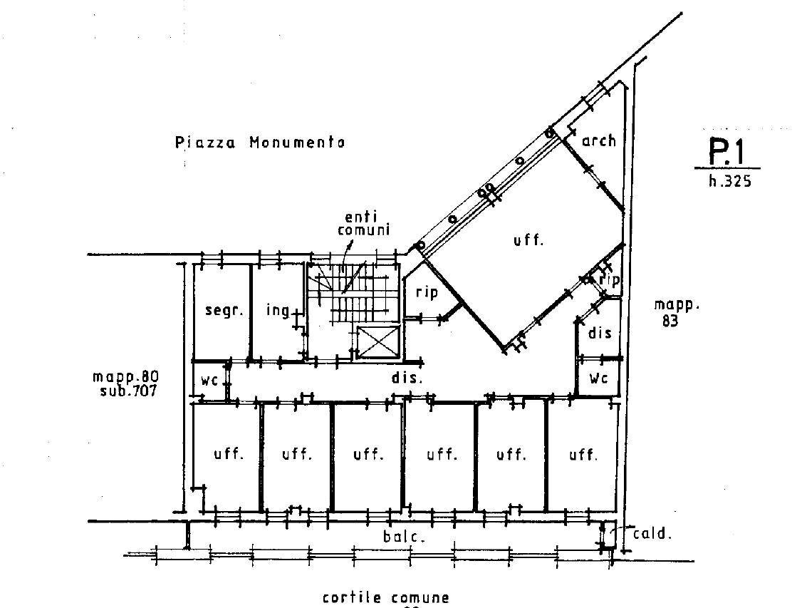 Foto 20 - Ufficio Piazza Monumento
 
4, Legnano - planimetria 1