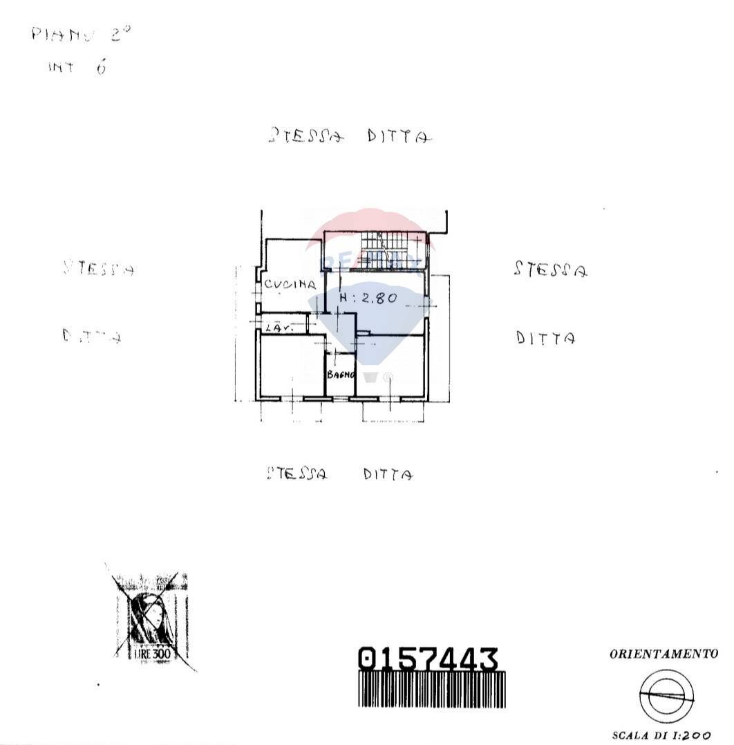Pianta 2D - Trilocale Via Palermo
 
614, Catania - planimetria 1