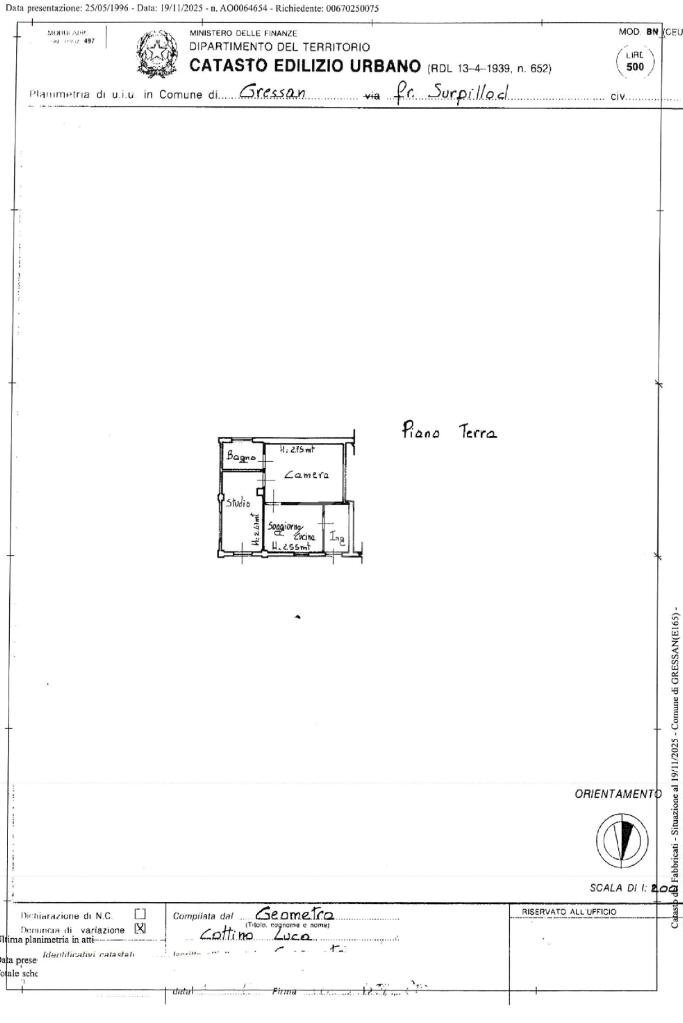 Semi-detached house Frazione Surpillod, Gressan - floor plans 1
