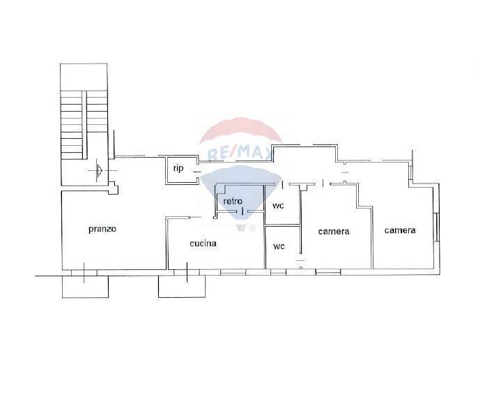 Pianta 2D - Three-room apartment Via Foglia
 
1/A, Ancona - floor plans 1
