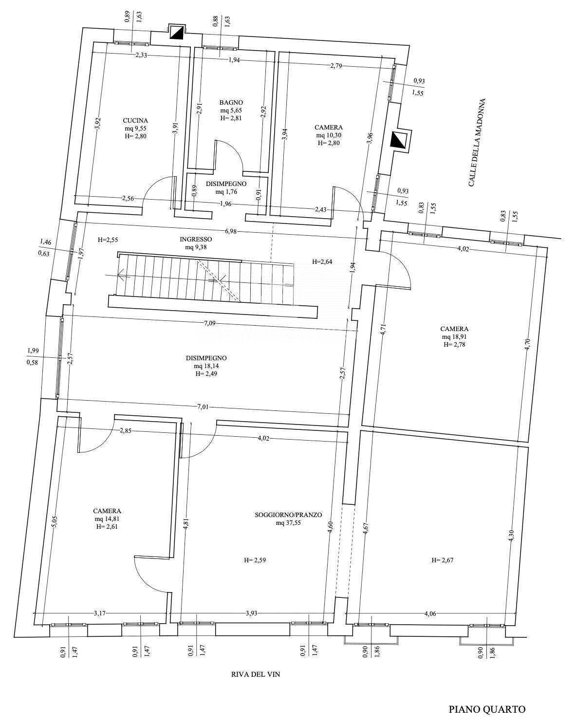 Foto 42 - Appartamento Riva Del San Polo - Vin, Venezia - planimetria 1