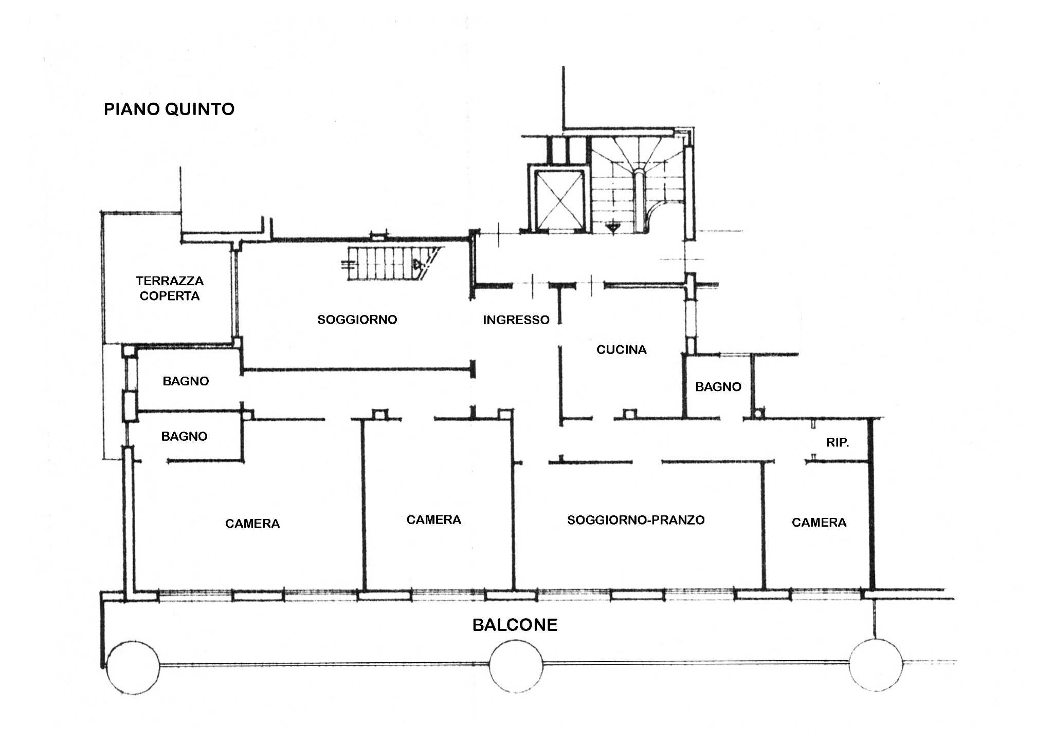 Attico via Francesco Baracca, Casalecchio di Reno - planimetria 1