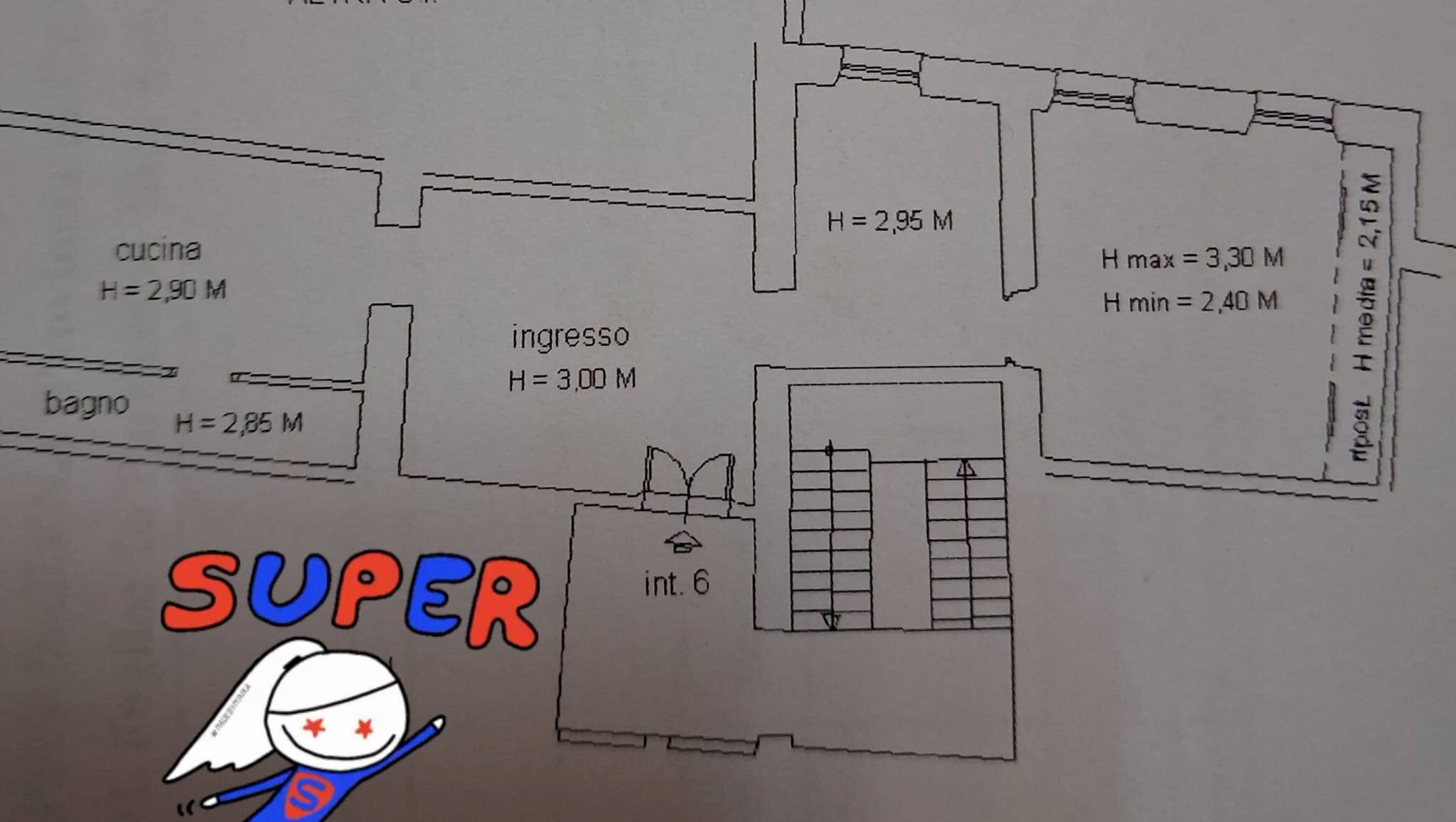 Three-room apartment Genova (neighborhood Bolzaneto) - floor plans 1