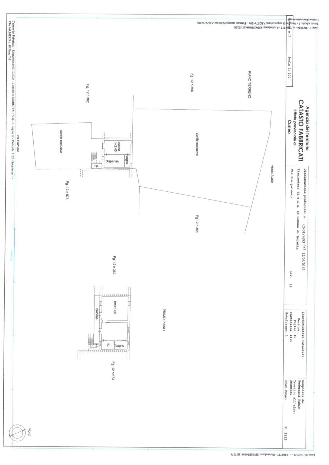 Rustic via Giovanni Maria Palmero, 18, Moretta - floor plans 1