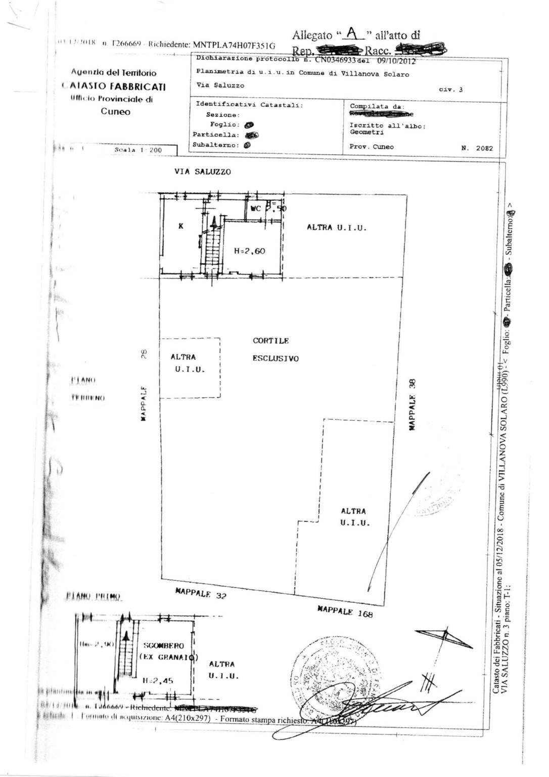 Rustic via Saluzzo, 3, Villanova Solaro - floor plans 1