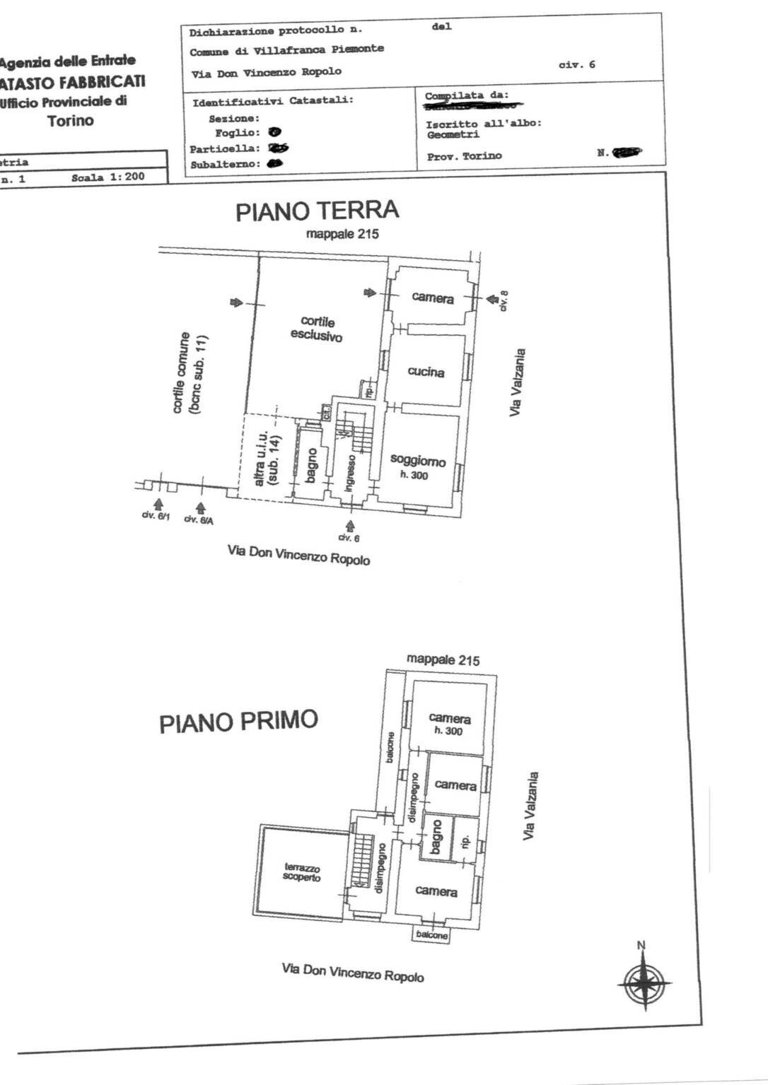 Villa via Don Vincenzo Ropolo, 6, Villafranca Piemonte - floor plans 1