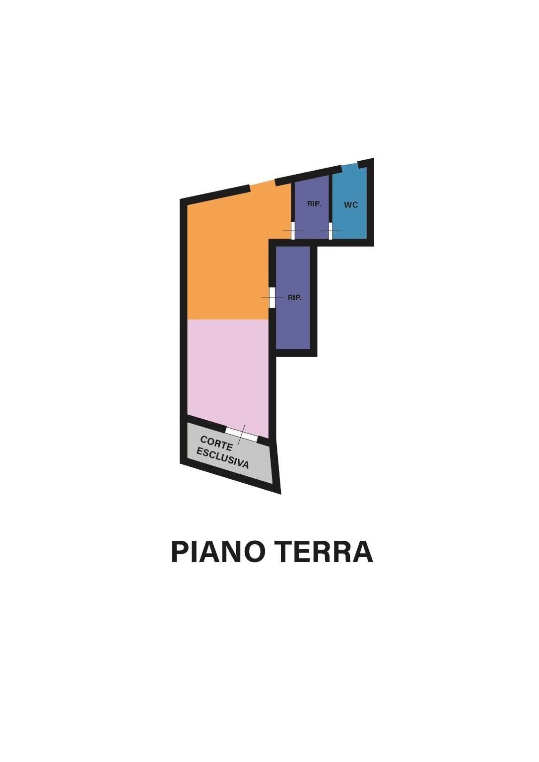 Trilocale via Destra Canale Molinetto, Ravenna - planimetria 1