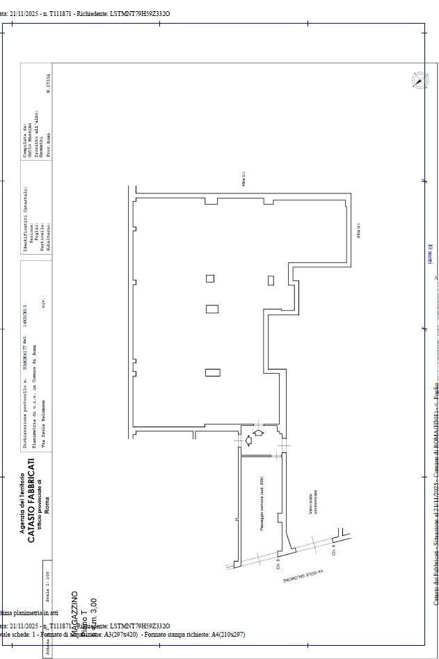 Magazzino via Isole Salomone, Roma (zona Lido di Ostia) - planimetria 1