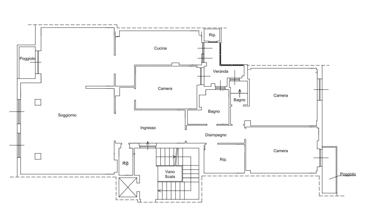 piantina.jpg - Appartamento Piazza Guglielmo Marconi, Savona - planimetria 1