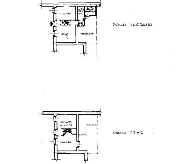 1.jpg - Portion of a house at auction Via Craì 12, Uscio - floor plans 1