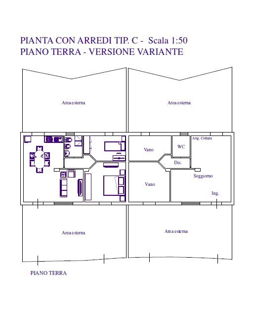pianta piano terra.png - Trilocale San Giovanni la Punta - foto 3