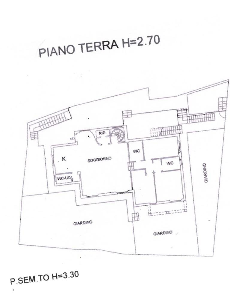 Villa Trifamiliare Via San Bernardo, Genova (zona Bolzaneto) - planimetria 1