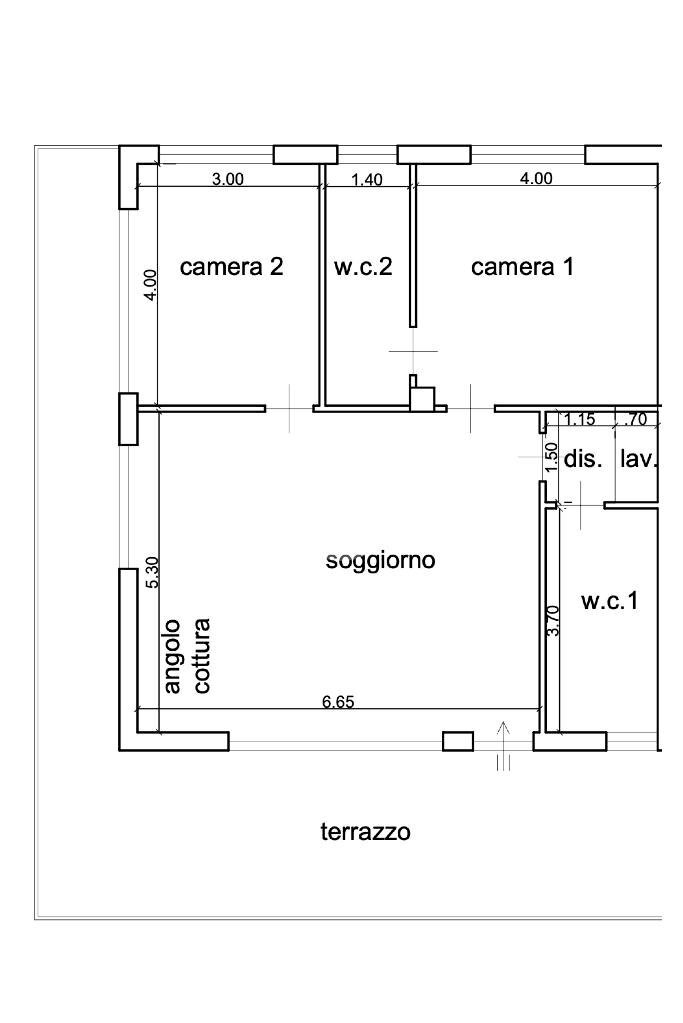 Quadrilocale Via Cervinia, Rivalta di Torino - planimetria 1
