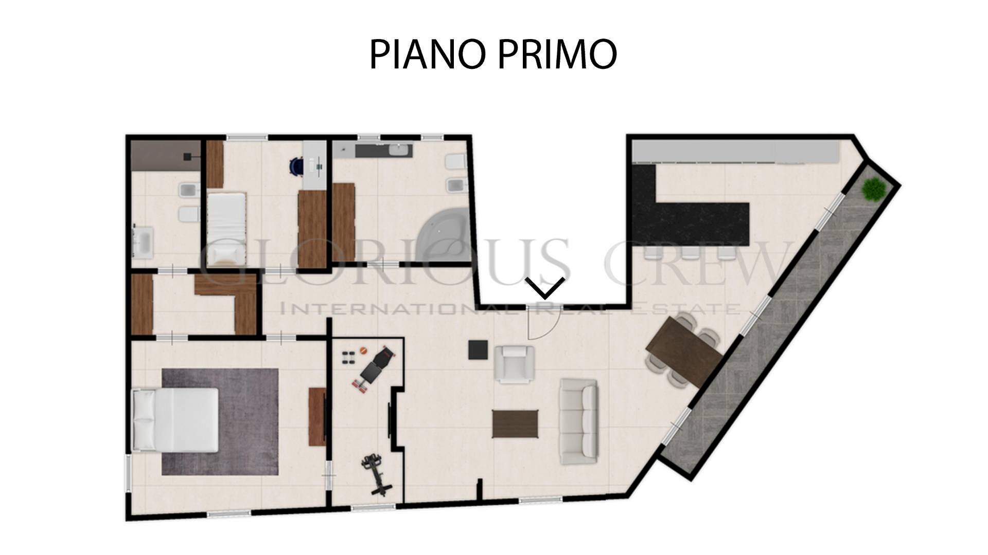 Foto 20 - Trilocale Contrada Delle Bassiche, Brescia - planimetria 1