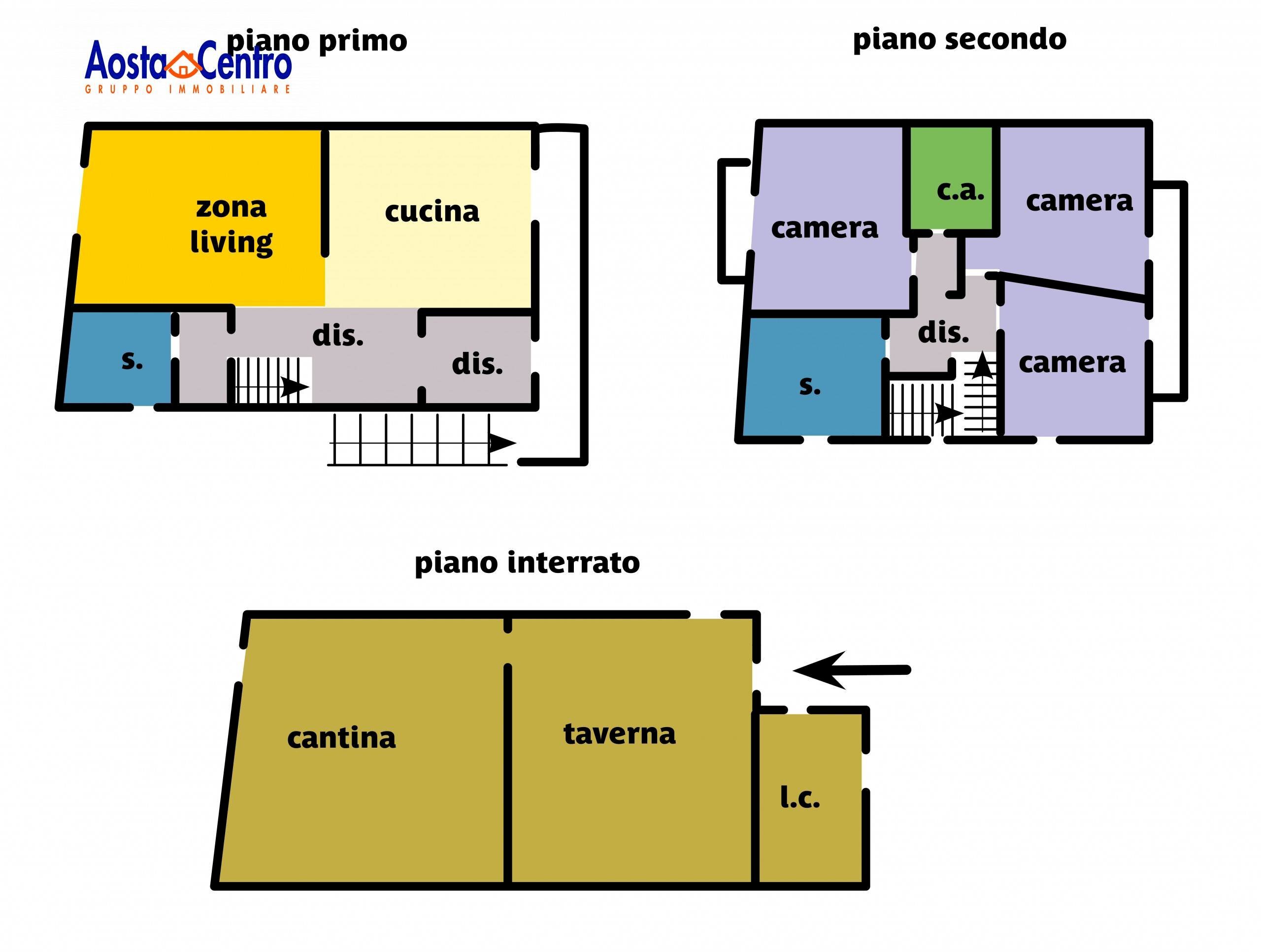 Foto 20 - Casa semi indipendente Frazione Signayes Preille
 
94, Aosta - planimetria 1