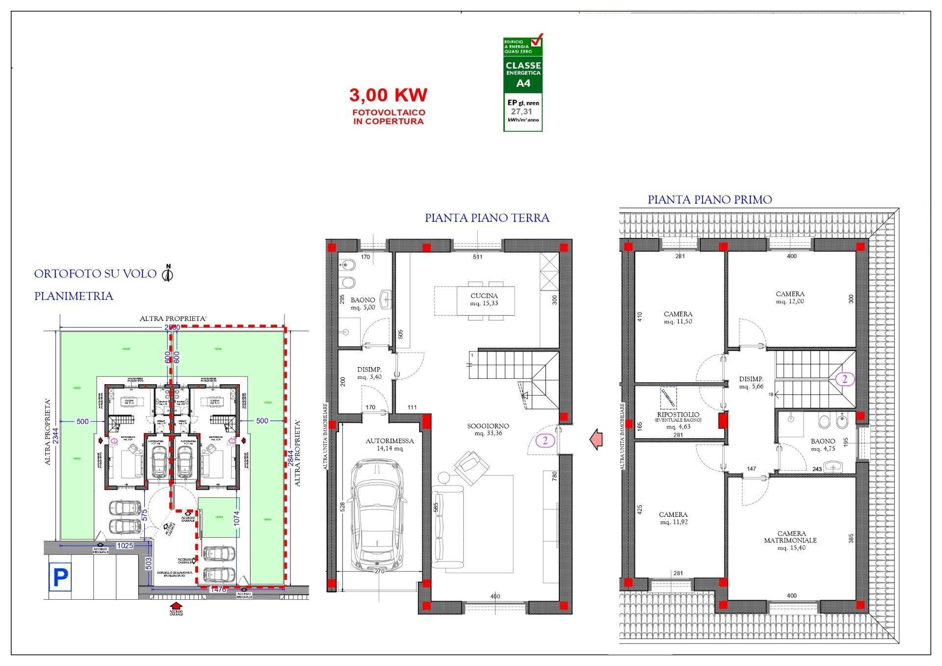 Foto 12 - Casa semi indipendente Lurano - planimetria 1