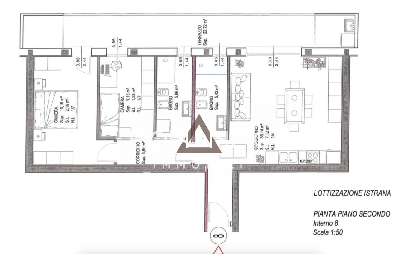 Foto 5 - Quadrilocale VIA CESARE BATTISTI
 
40, Istrana - planimetria 1
